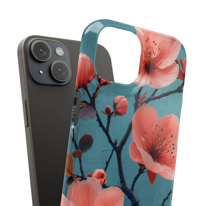 Floral Harmony Burst iPhone 15 - Slim Phone Case