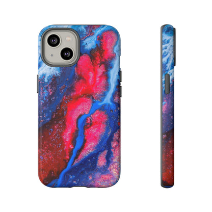 Red n Blue Ink Art iPhone Case (Protective) iPhone 14 Matte Phone Case