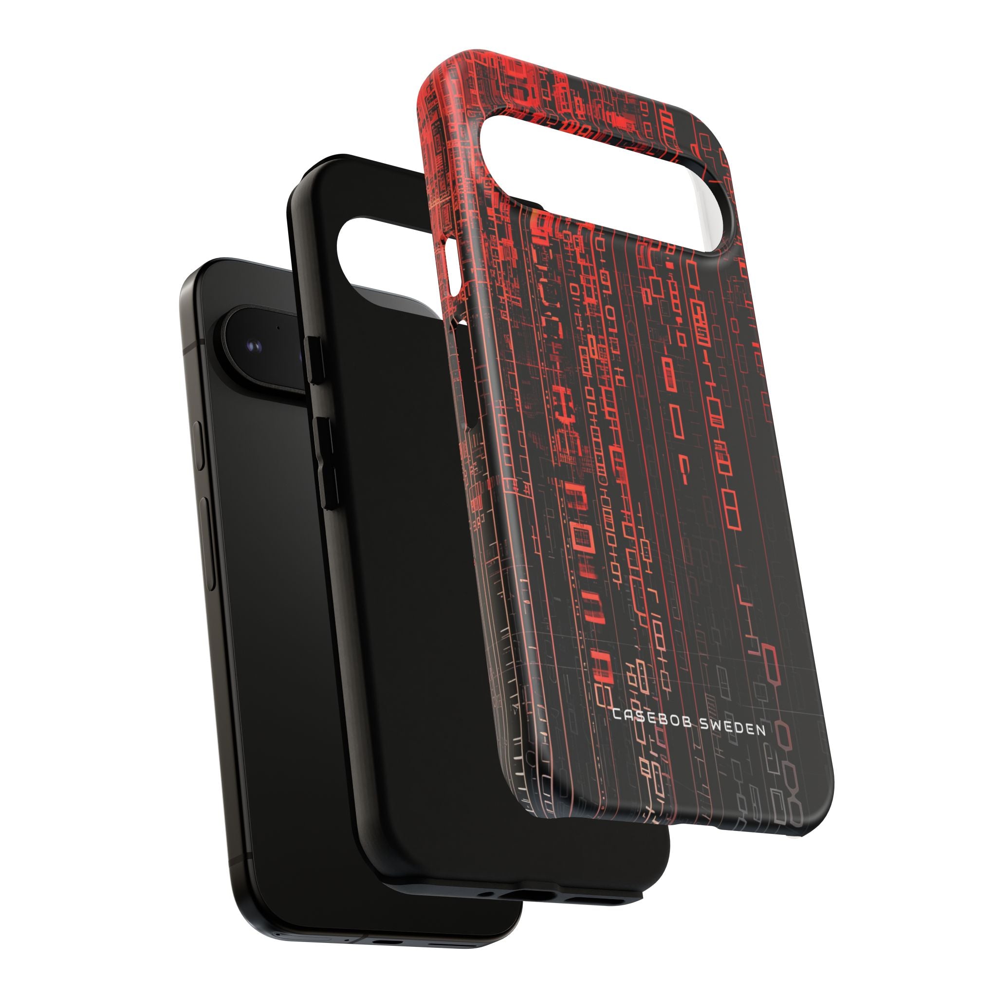 Red Gradient Matrix Contrast Google Pixel 9 - Tough Phone Case