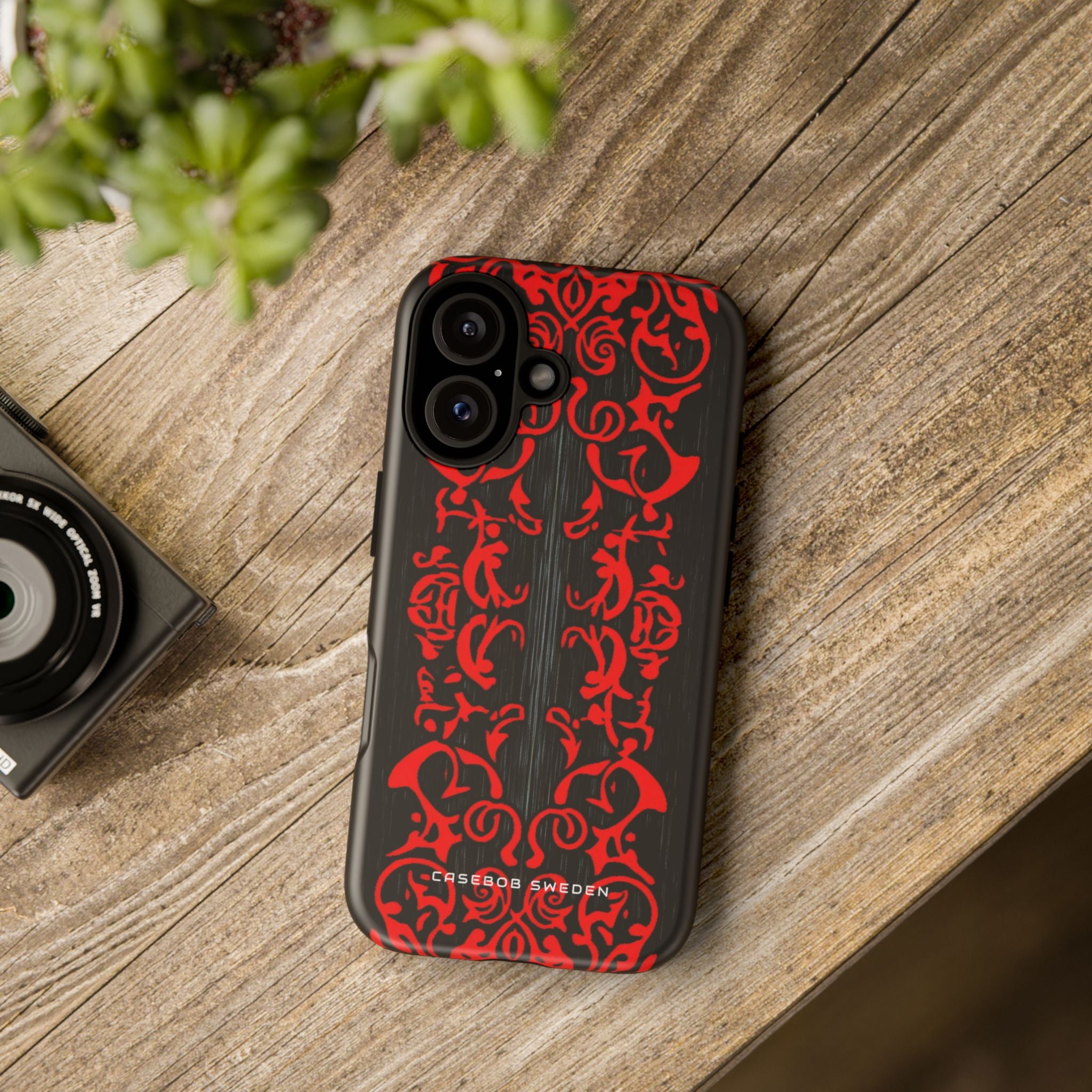 Gothic Crimson Symmetry iPhone 16 - Tough Phone Case