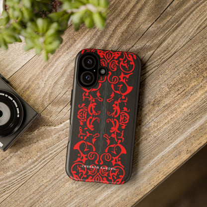 Gothic Crimson Symmetry iPhone 16 - Tough Phone Case