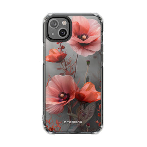 Coral Elegance - Handyhülle für iPhone (Clear Impact - Magnetisch)