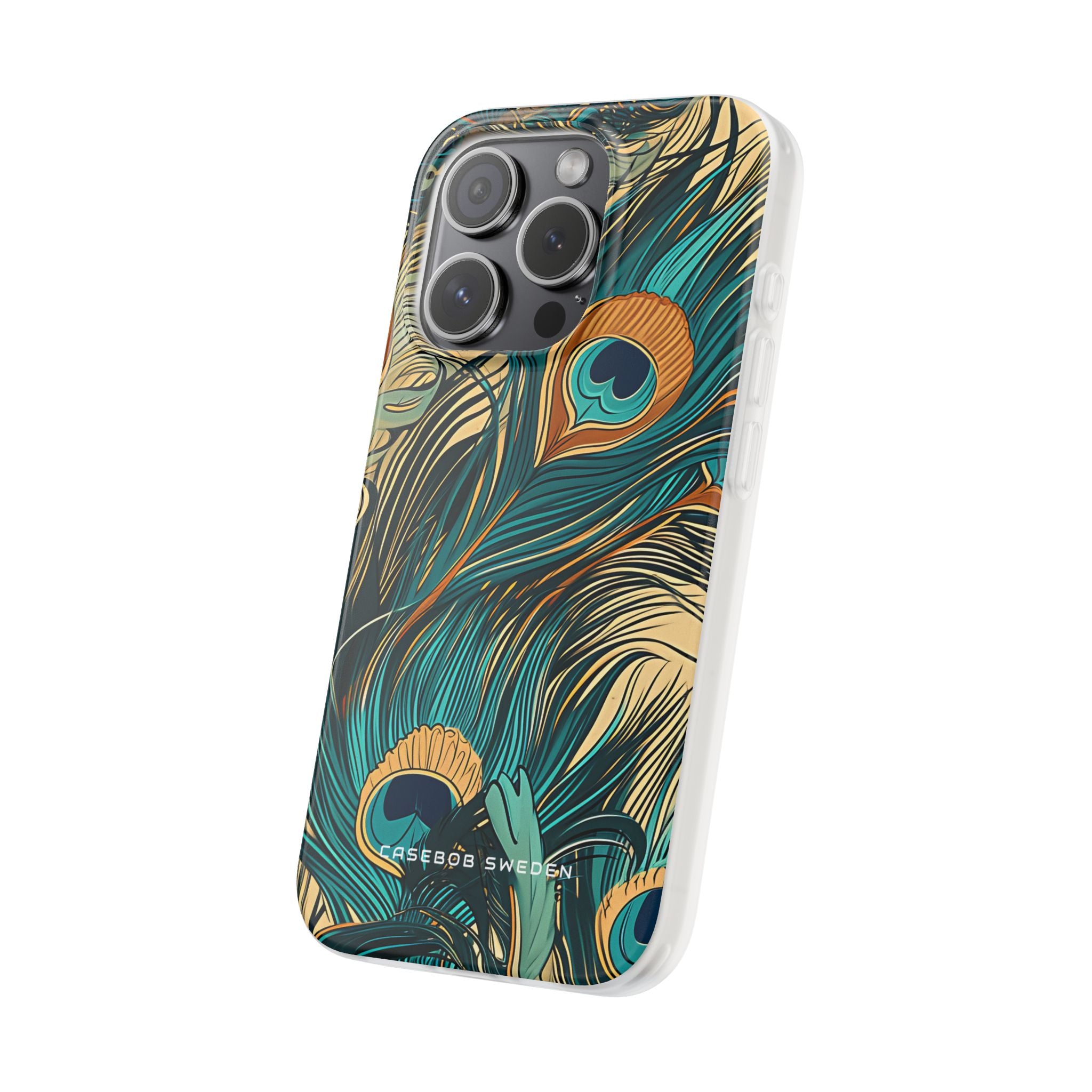 Art Nouveau Peacock Elegance iPhone 15 - Flexi Phone Case