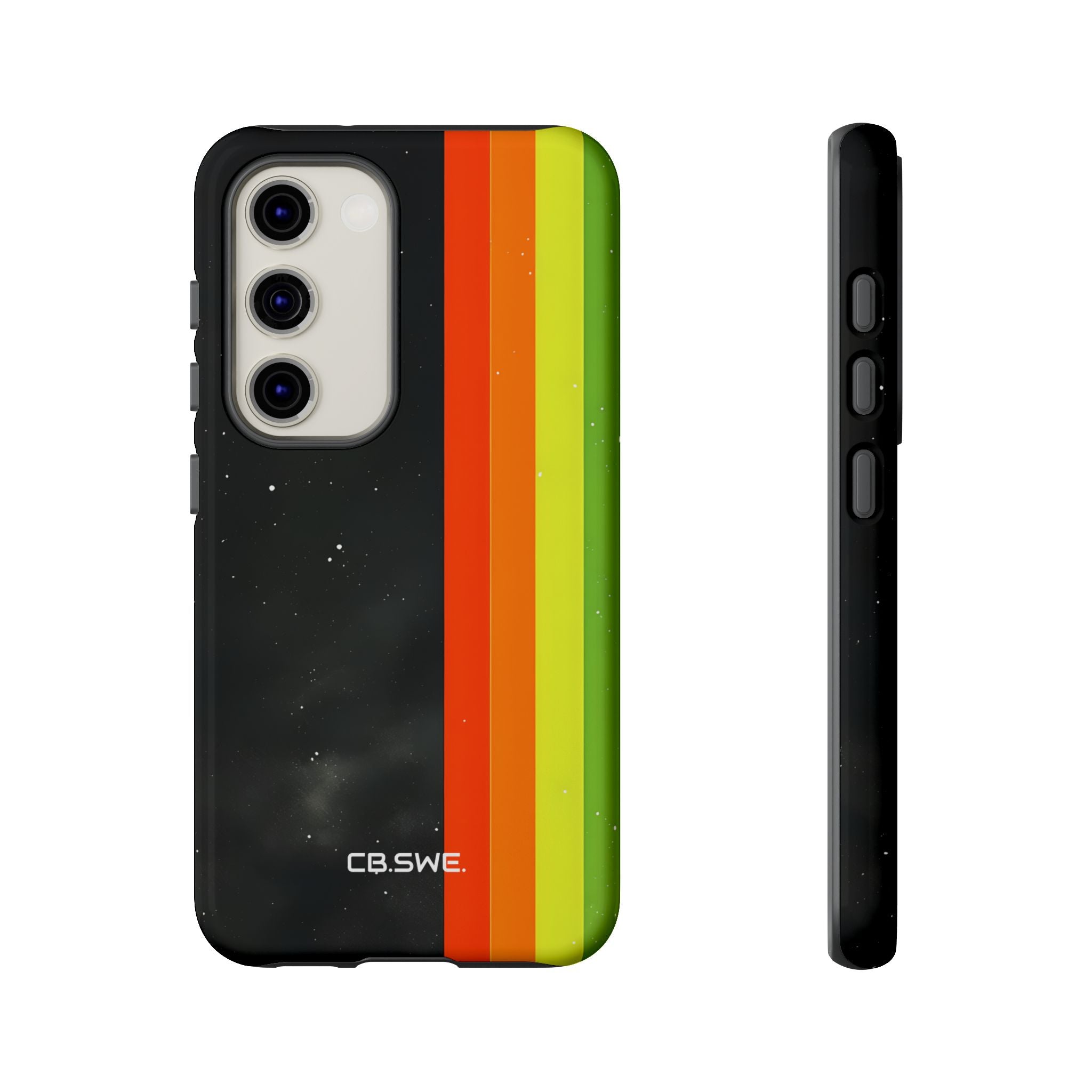 Vibrant Vertical Stripes Against Cosmic Black Samsung S23 - Tough