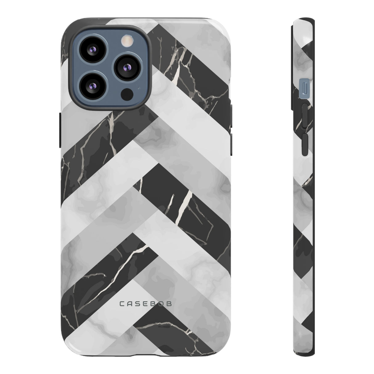 Grey Herringbone - Protective Phone Case