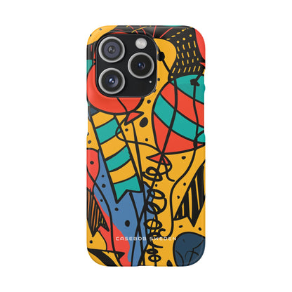 Playful Lines in Motion iPhone 15 - Slim Phone Case