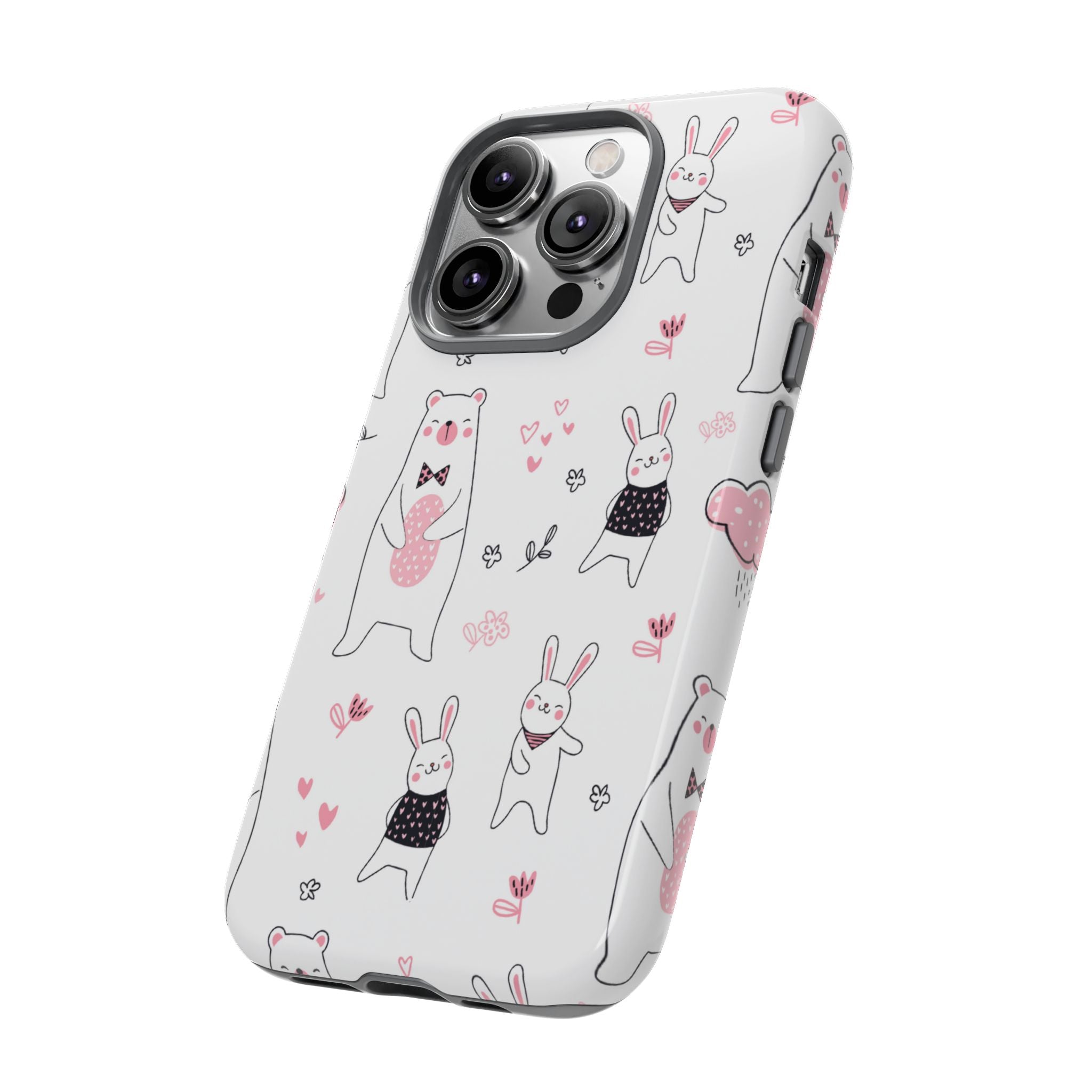 Bears Dance Playfully - iPhone Case