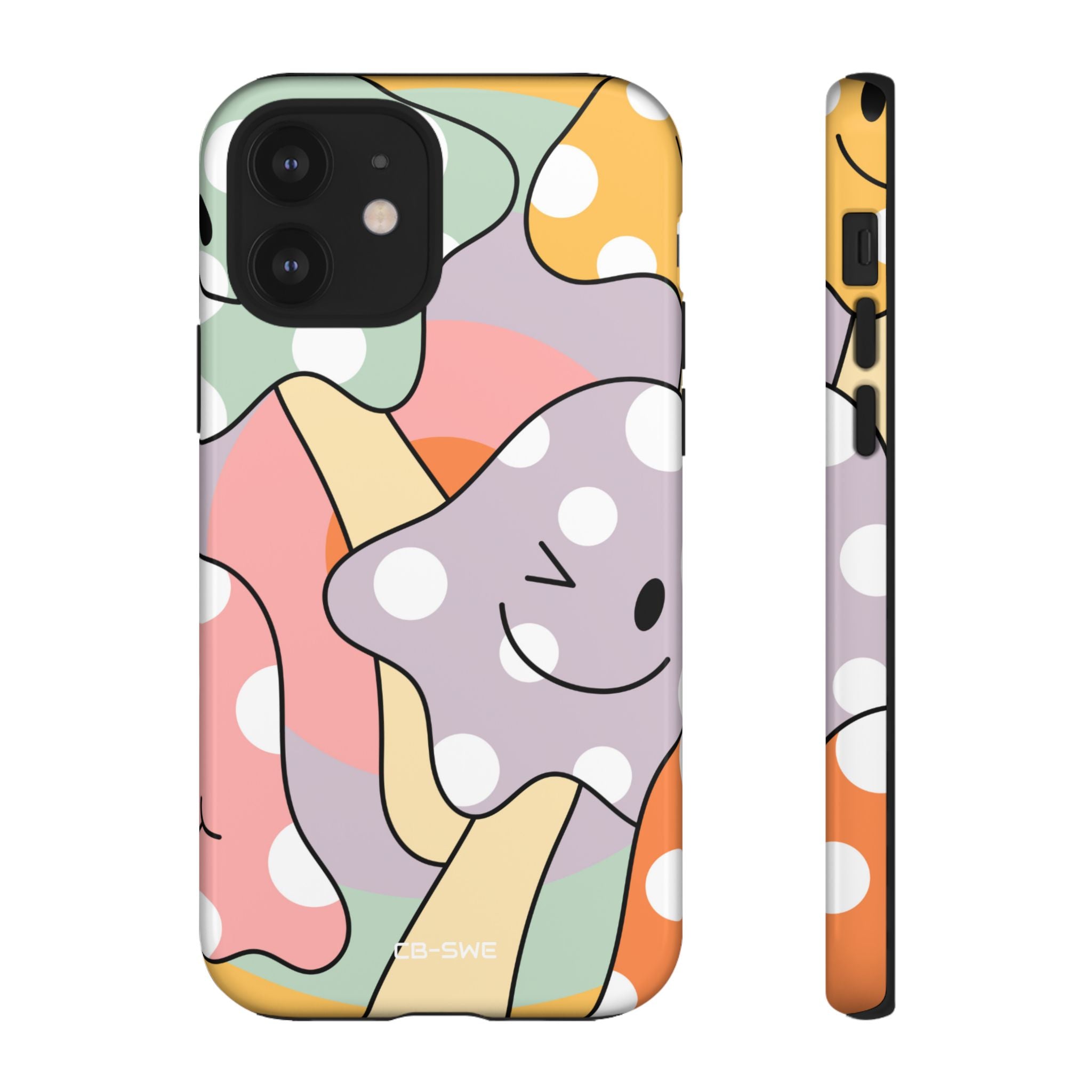 Playful Mushroom Friends - iPhone Case