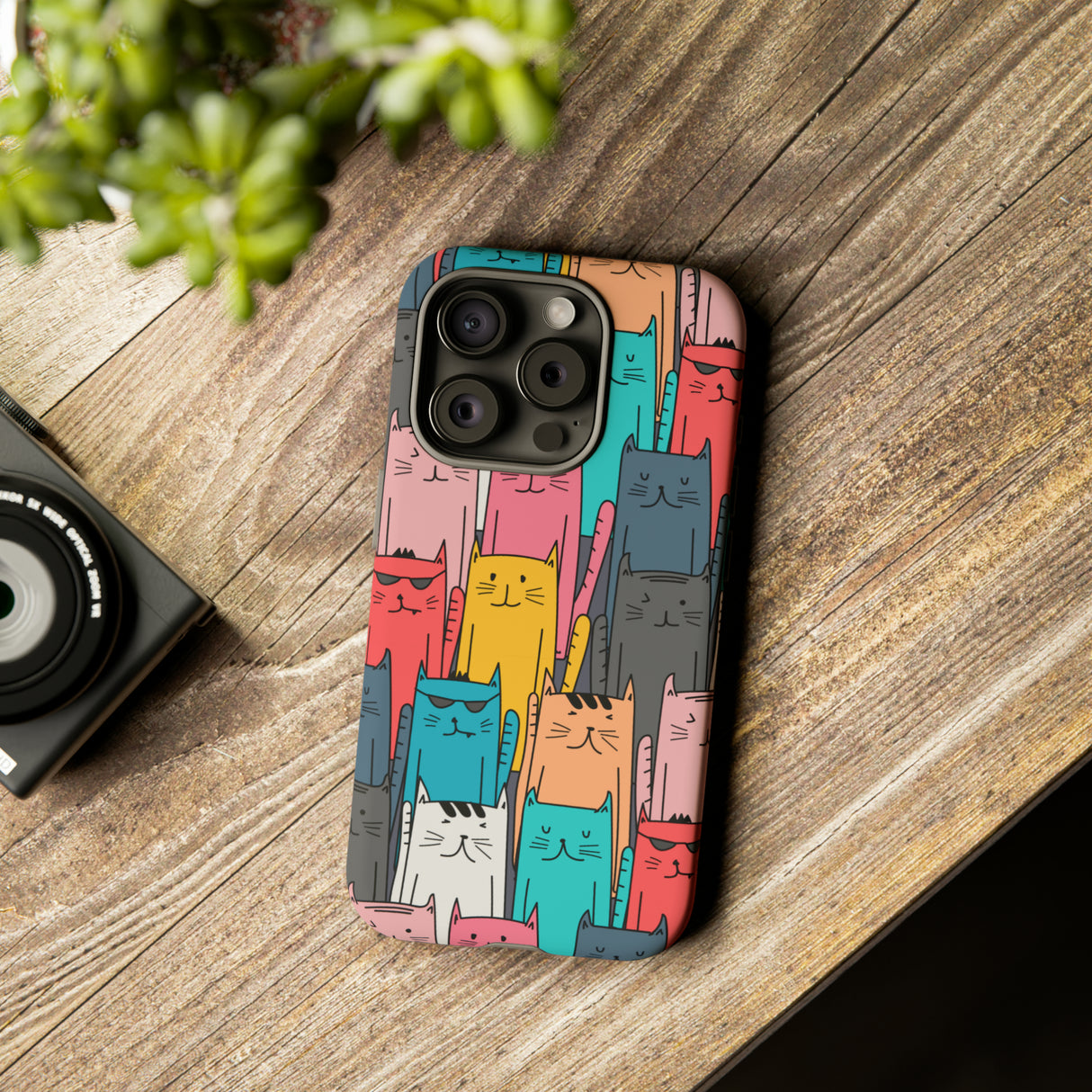 Colorful Cats - Protective Phone Case