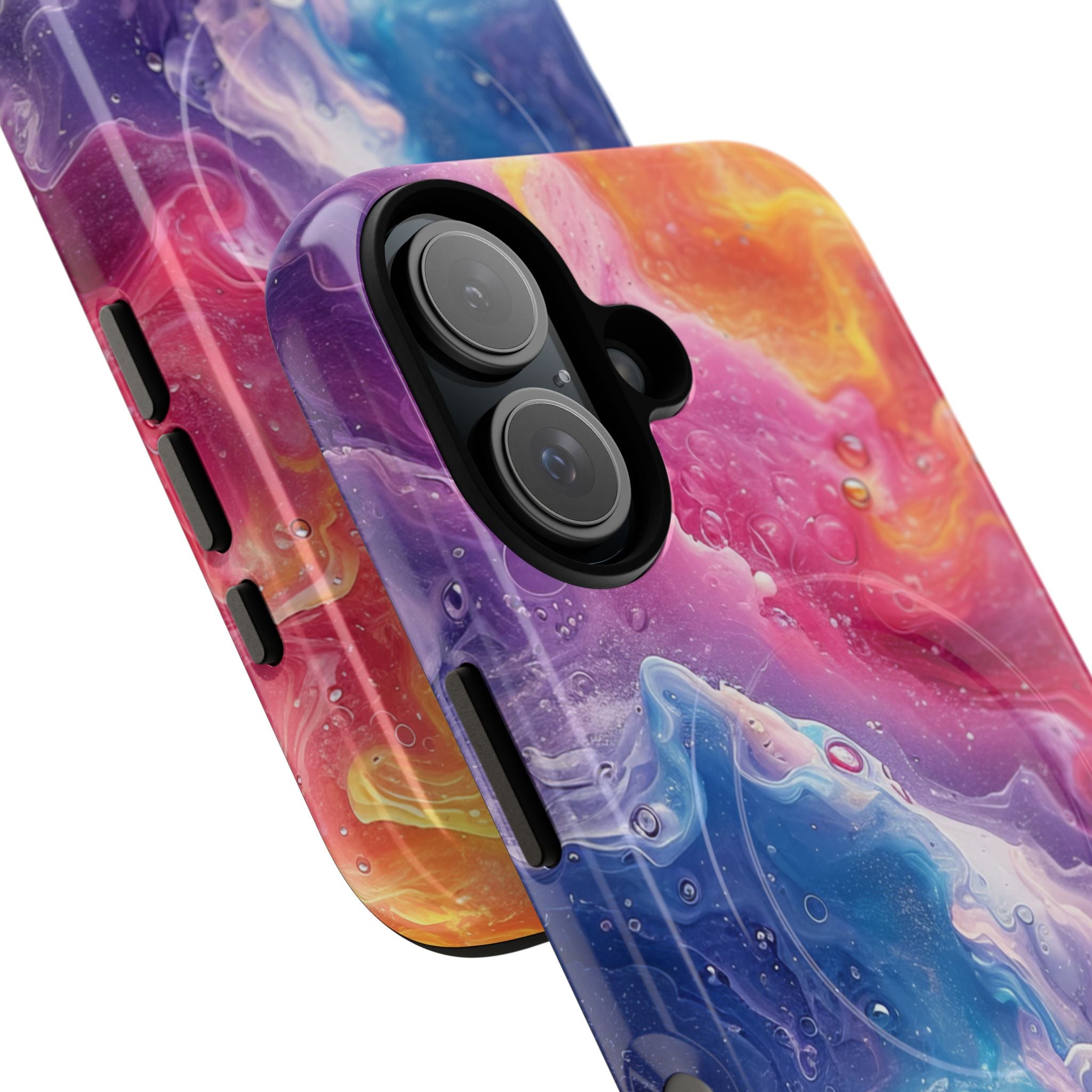 Abstract Blue Pink Waves - Tough+ iPhone 16 Phone Case