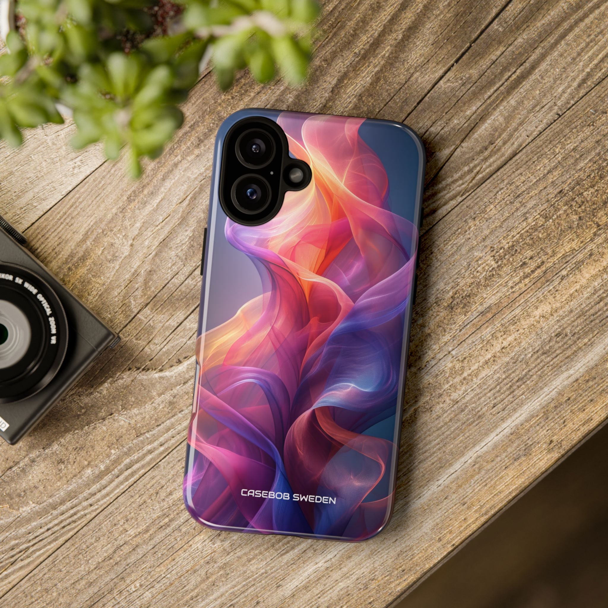 Violet Orange Flow - Tough iPhone 16 Phone Case