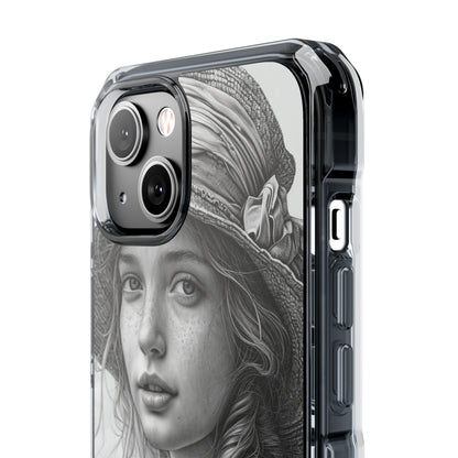 Serene Sketch Portrait - Phone Case for iPhone