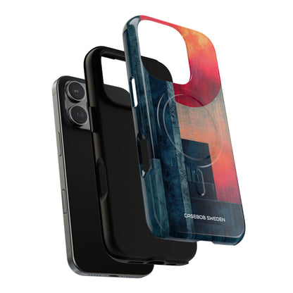 Abstract Geometric Skyline - Tough + MagSafe® iPhone 16 Phone Case