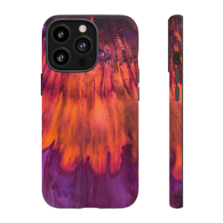 Orange Flow Ink Art iPhone Case (Protective) iPhone 13 Pro Matte Phone Case