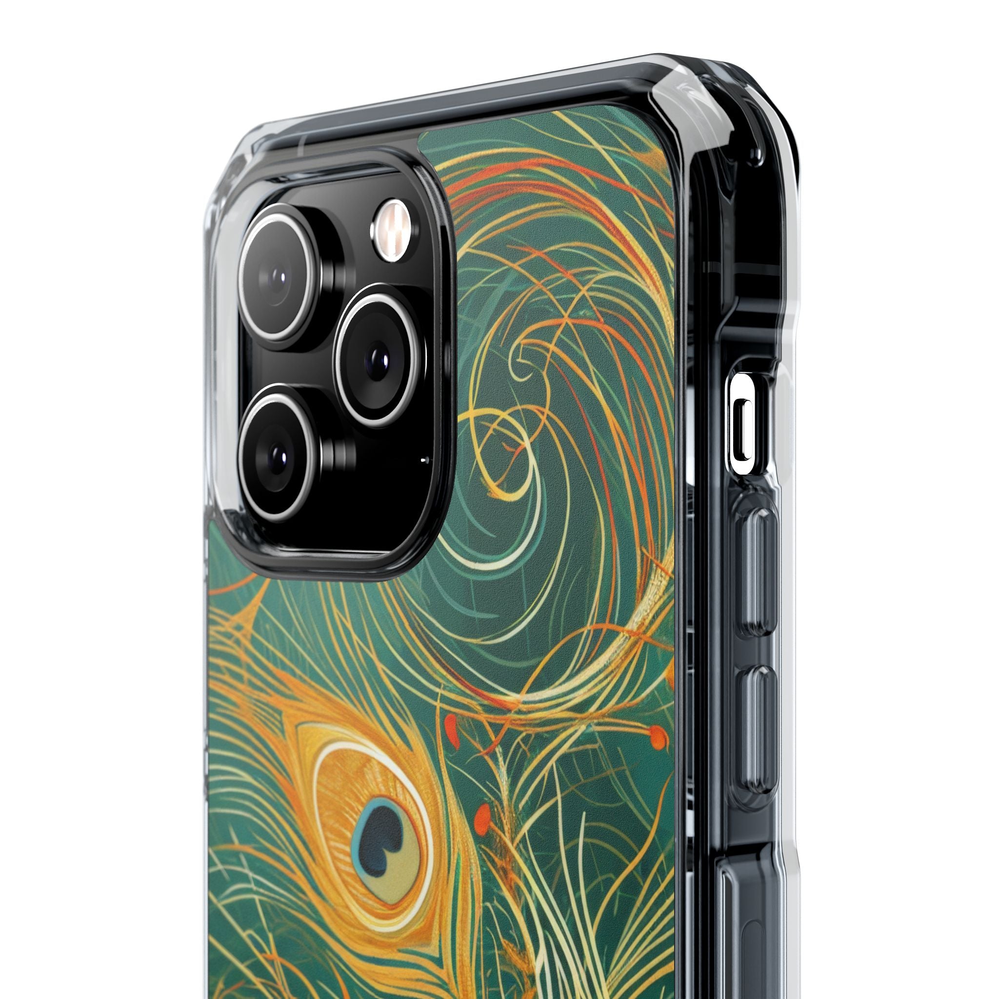 Vibrant Peacock Whirl iPhone 14 - Impact Clear+