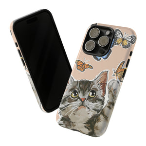 Cute Cat Butterflies - Protective Phone Case