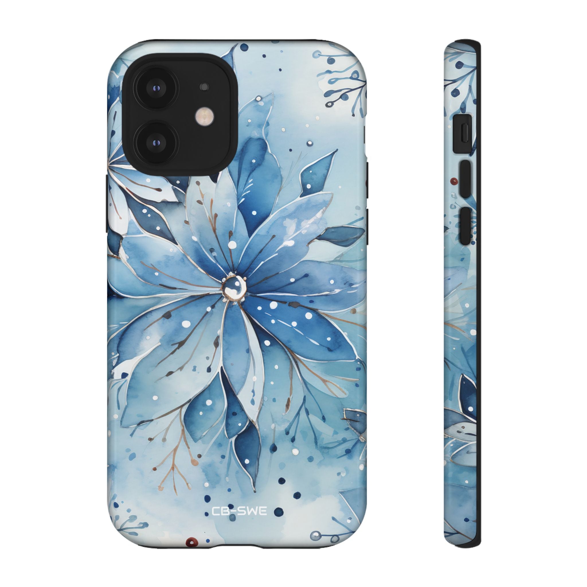 Floral Frost Embrace - iPhone Case