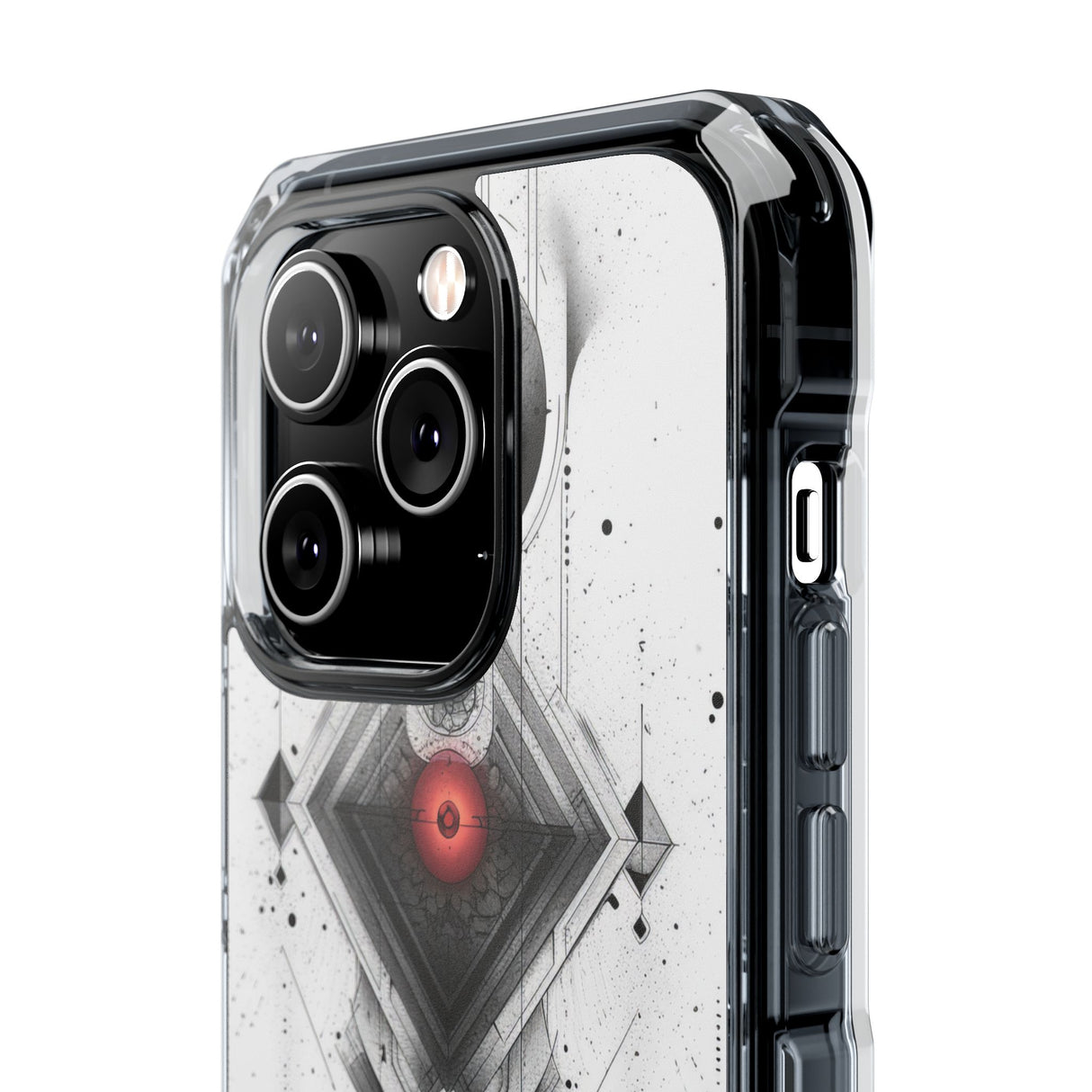 Red Geometry Harmony - Phone Case for iPhone (Clear Impact - Magnetic)