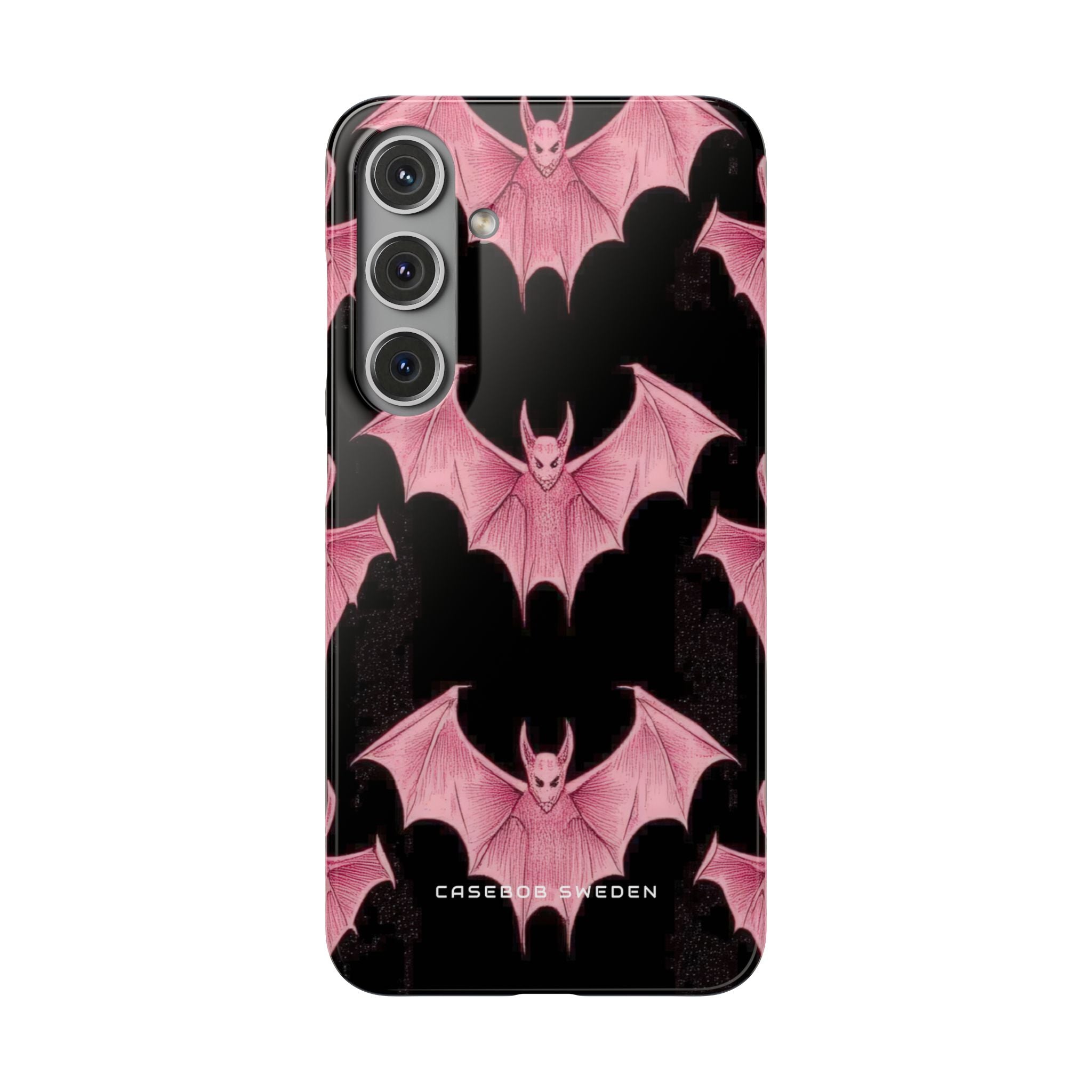 Gothic Pink Bats Aflame Samsung S24 - Slim Phone Case