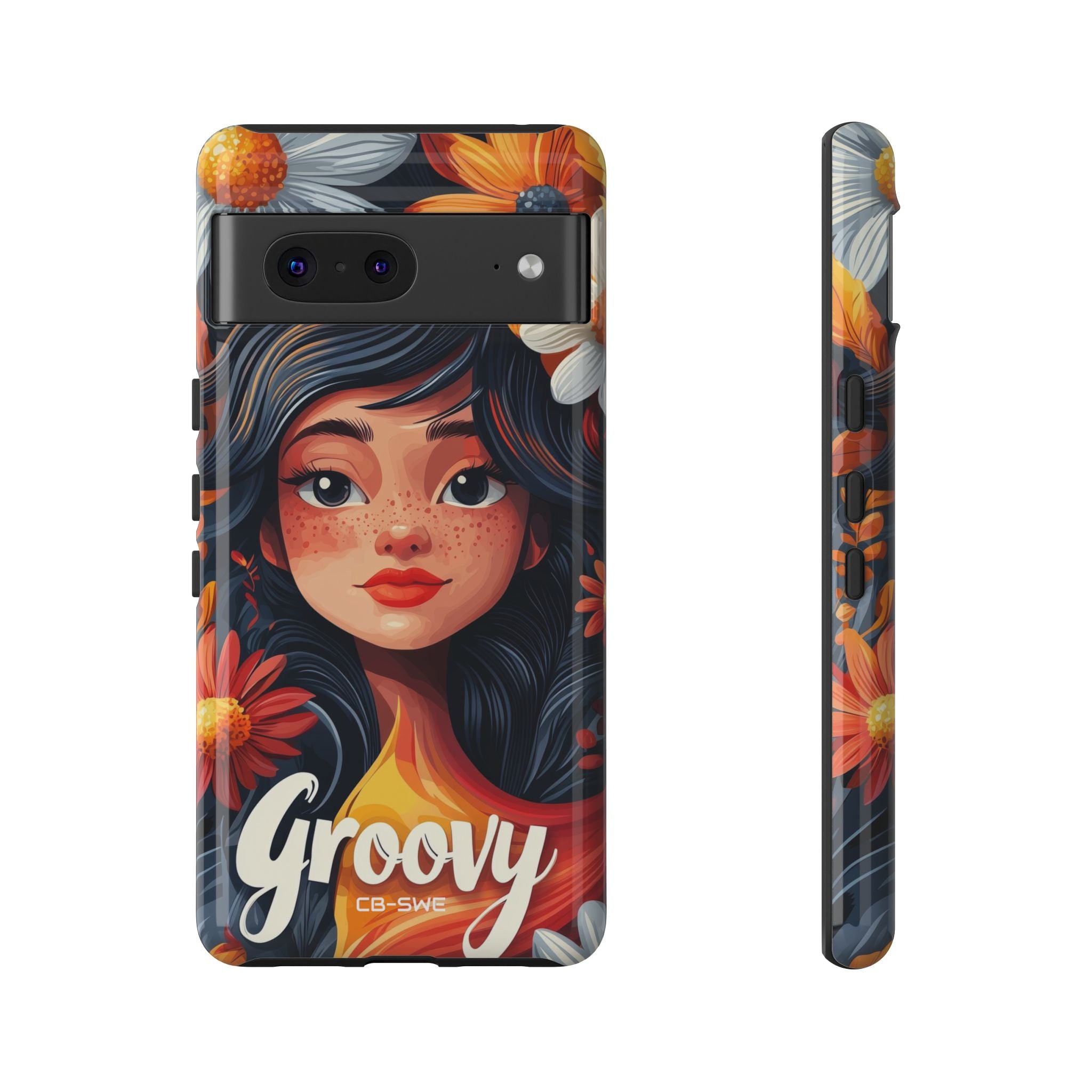 Floral Girl Smiles - Google Pixel Case