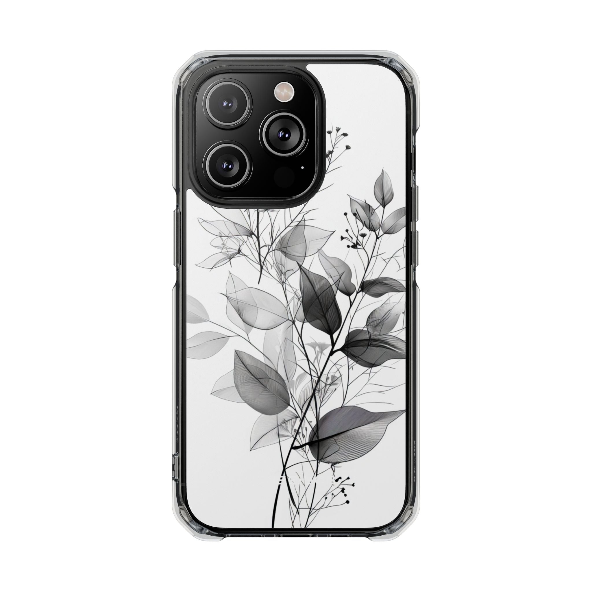 Veined Leaves Gray iPhone 14 Pro Case - Impact