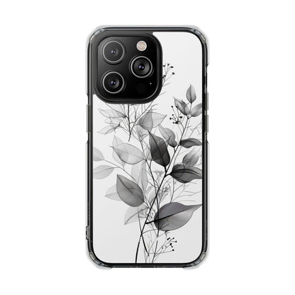 Veined Leaves Gray iPhone 14 Pro Case - Impact