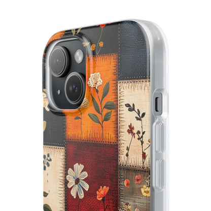 Patchwork Blooms iPhone 15 Case - Soft