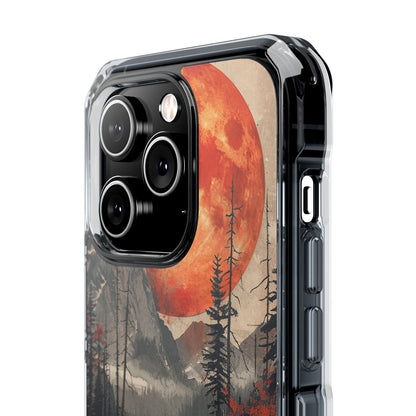 Celestial Glow Over Reflective Landscape iPhone 14 - Clear Impact Phone Case