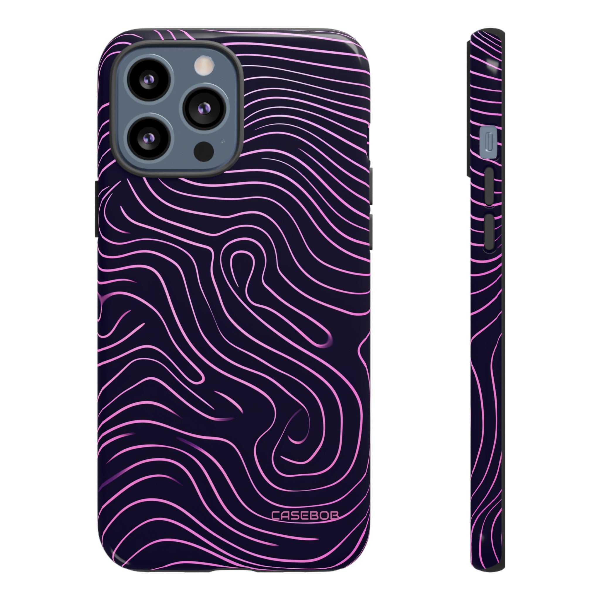 Purple Line Minimalism - Protective Phone Case