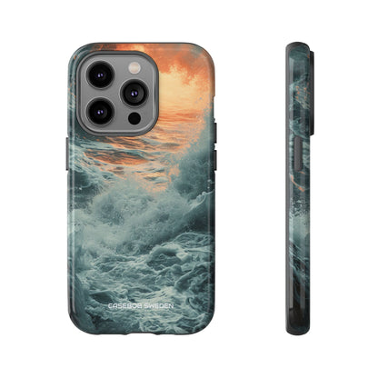 Fiery Wave Power - Tough iPhone 14 Phone Case