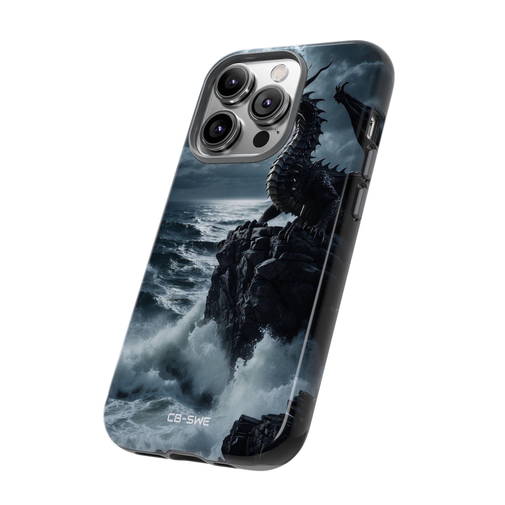 Dragon Roars Against Sea - iPhone Case