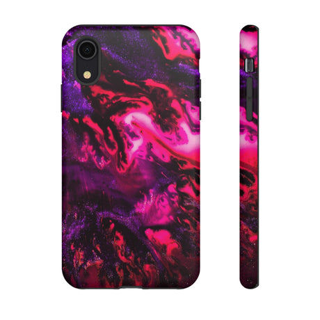 Deep Pink Galaxy Ink Art iPhone Case (Protective) iPhone XR Matte Phone Case