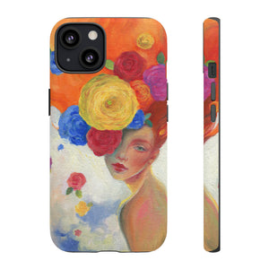 Oil Painting - Woman and Flowers - Protective Phone Case