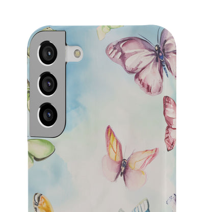 Watercolor Butterfly Bliss - Slim Samsung S22 Phone Case