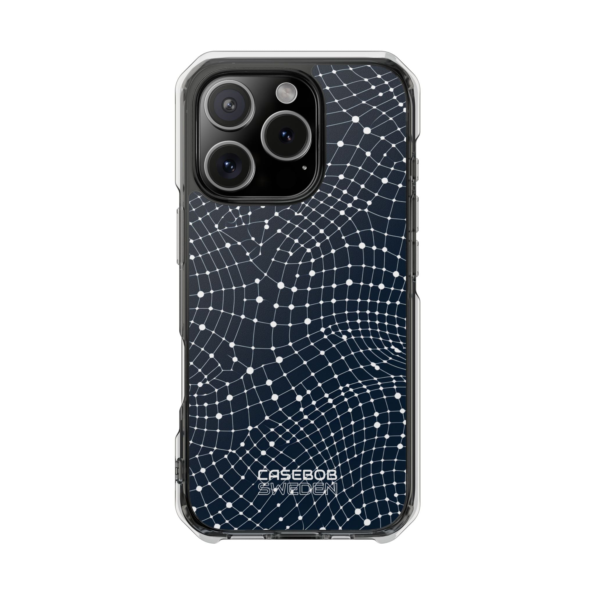 Warped Grid Web iPhone 16 - Impact Clear+