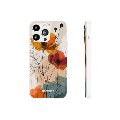 Fiery Floral Abstraction | Flexible Phone Case for iPhone