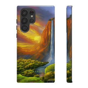 Fantasy Landschaft mit Wasserfall - Schutzhülle fürs Handy