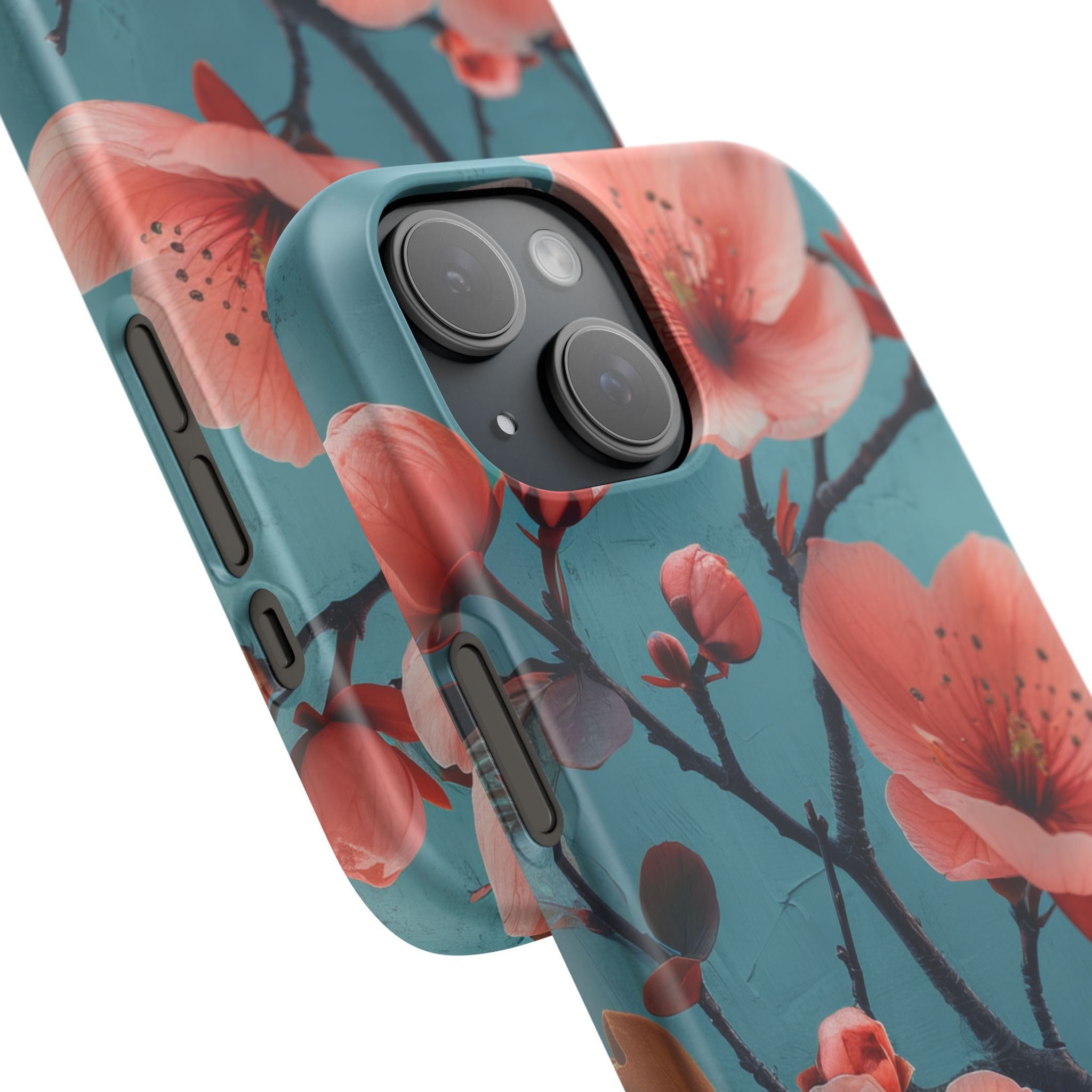 Floral Harmony Burst iPhone 15 - Slim Phone Case