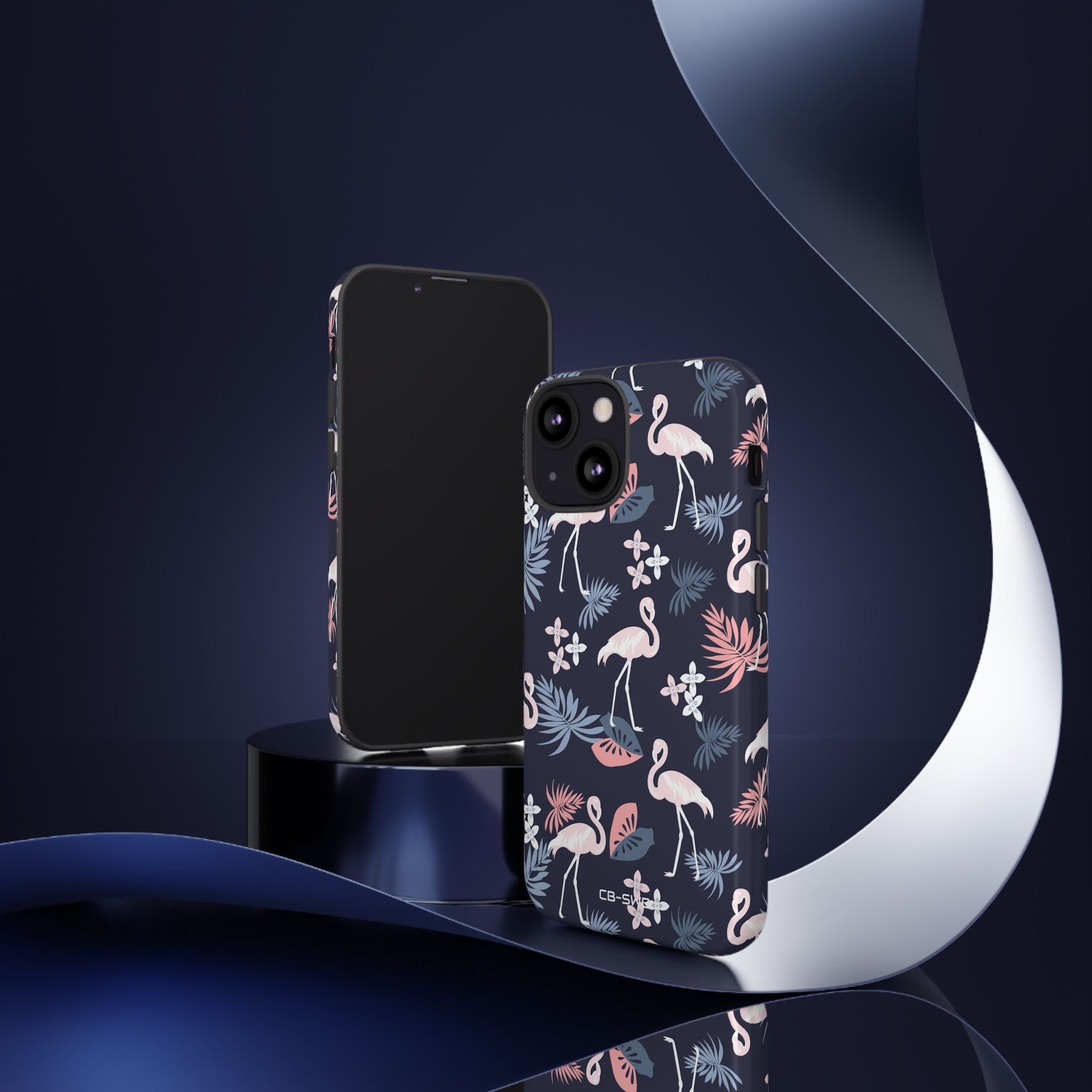 Flamingos Dance Playfully - iPhone Case