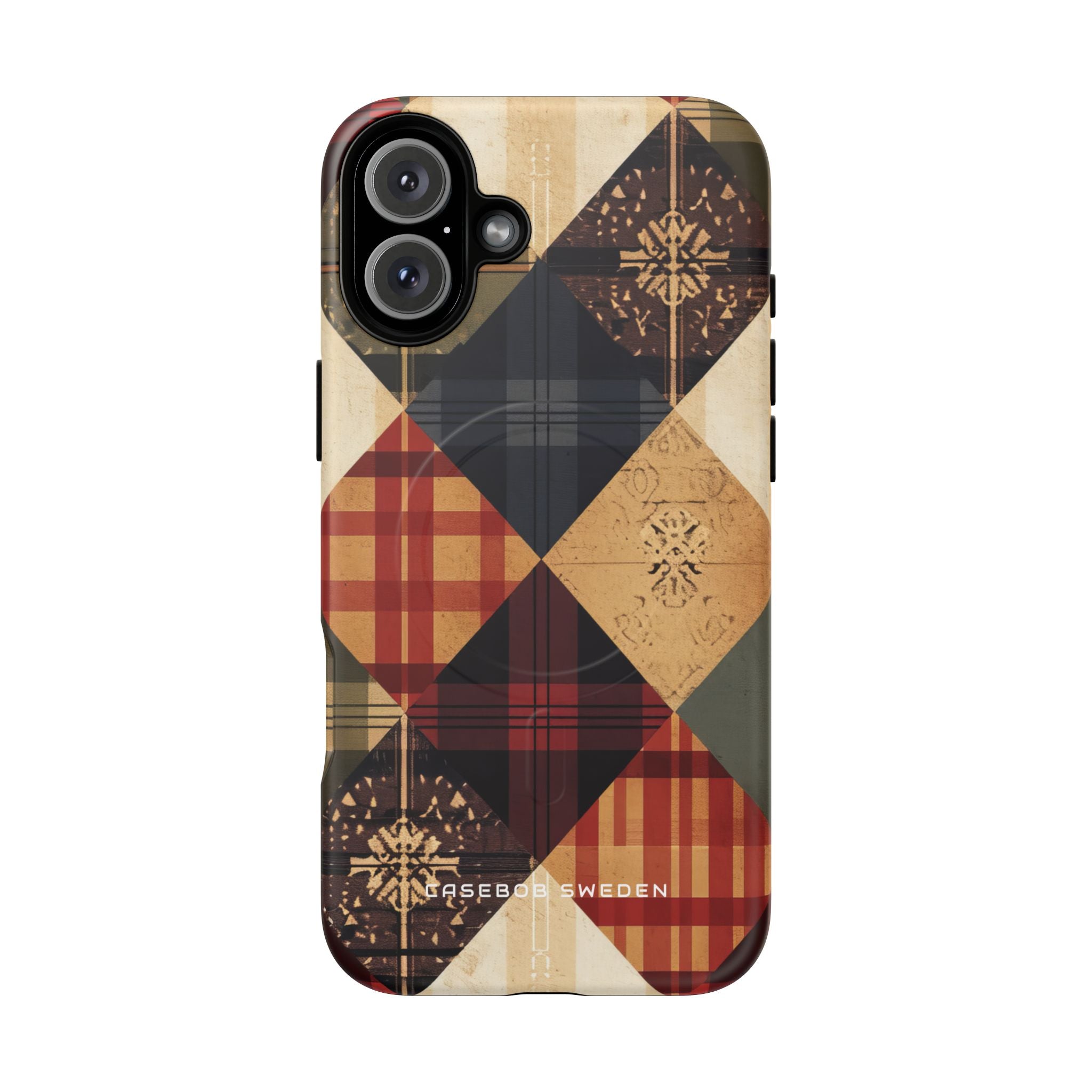 Rustic Geometric Patchwork Harmony iPhone 16 | Tough+ Phone Case