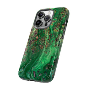 Green Sparkle Ink Art - Protective Phone Case