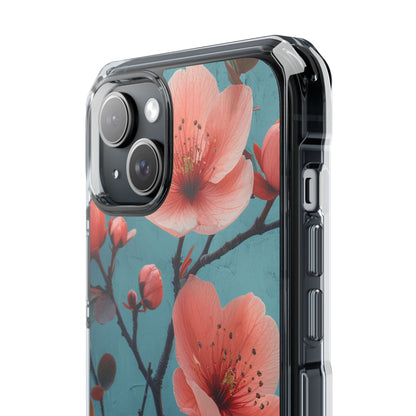 Floral Harmony Burst iPhone 15 - Clear Impact Phone Case