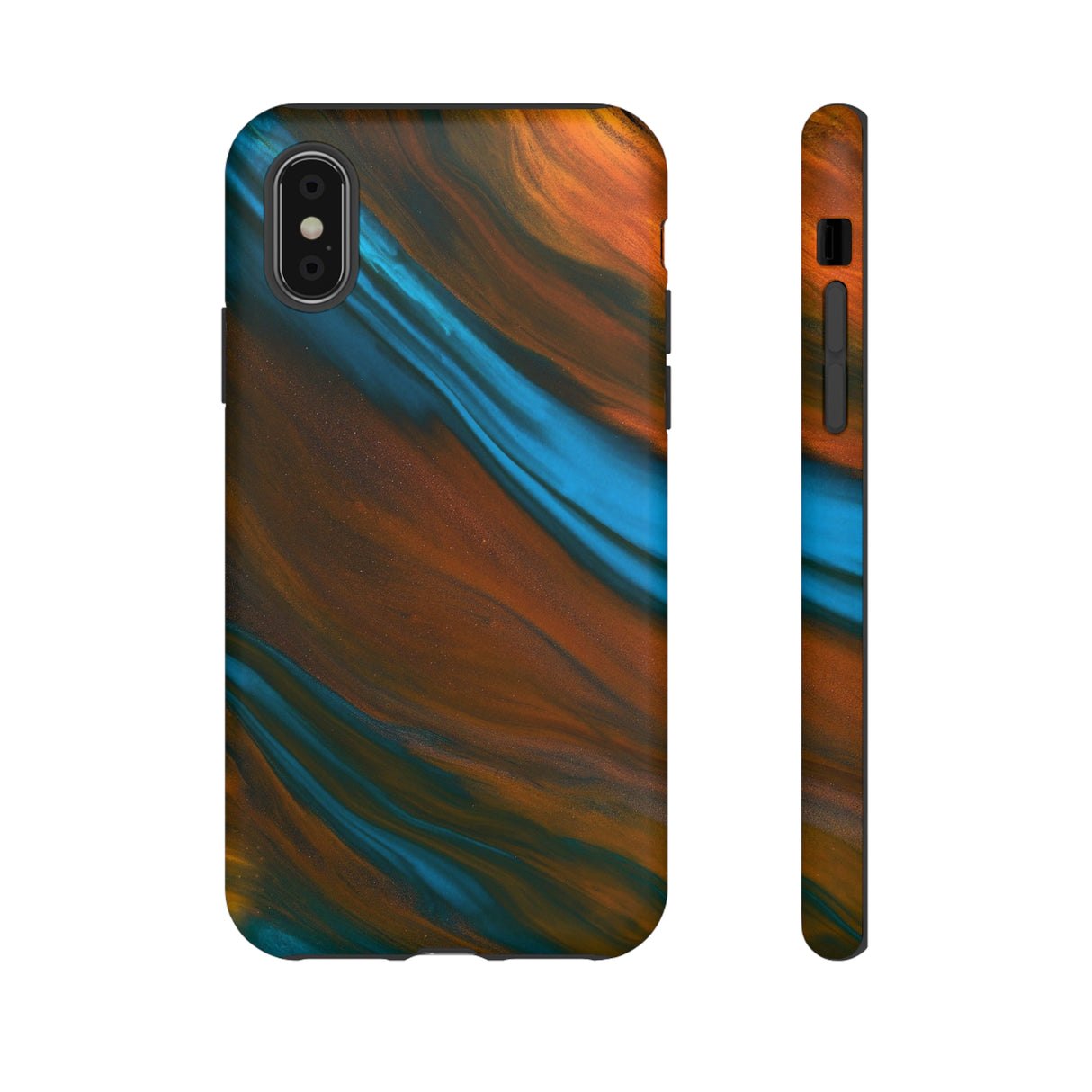 Orange Swipes Ink Art iPhone Case (Protective) iPhone X Matte Phone Case