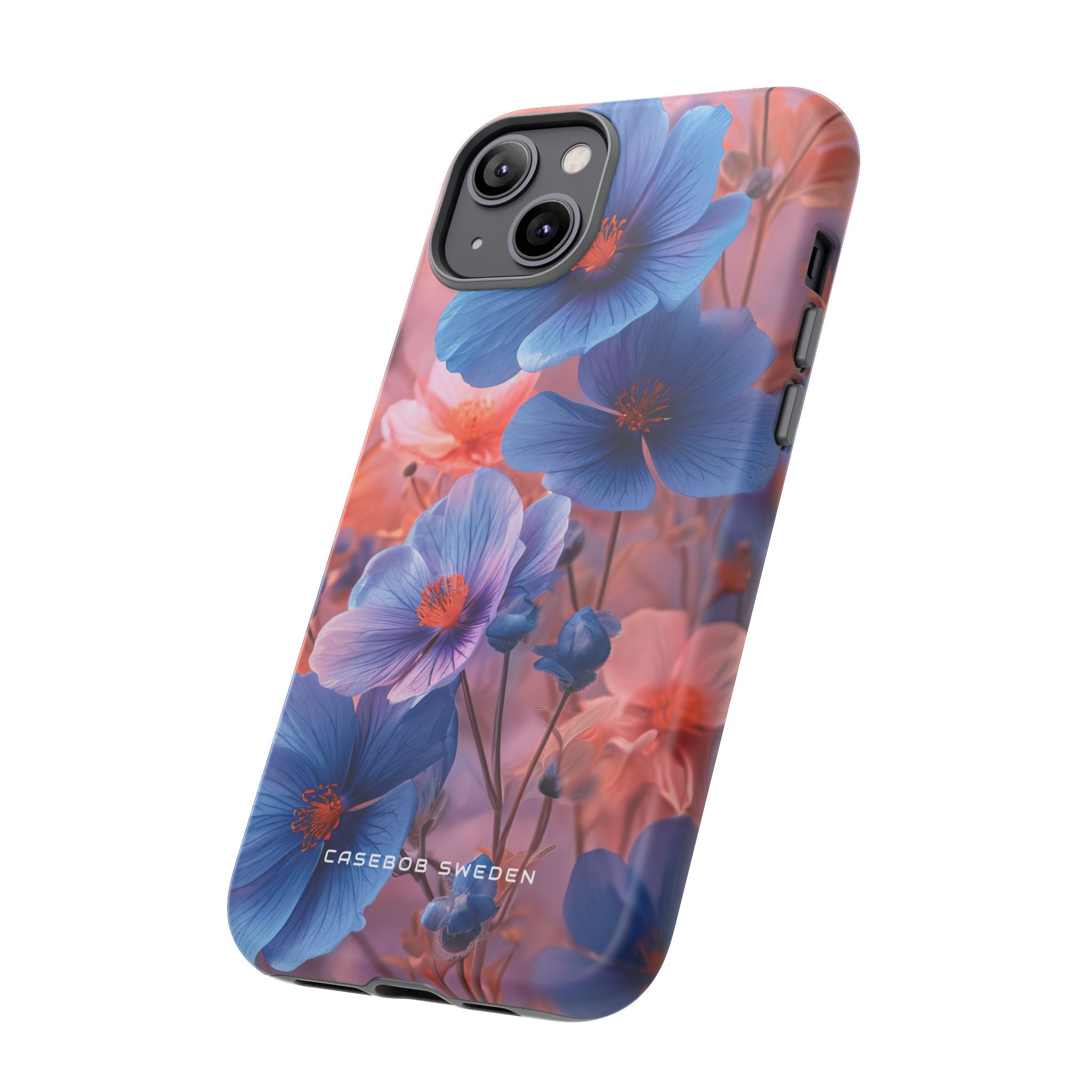 Harmonious Blooming Blues and Pinks iPhone 14 - Tough Phone Case