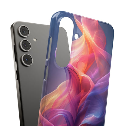 Violet Orange Flow - Slim Samsung S24 Phone Case