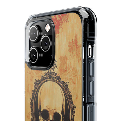 Gothic Skull Elegance iPhone 14 - Clear Impact Phone Case