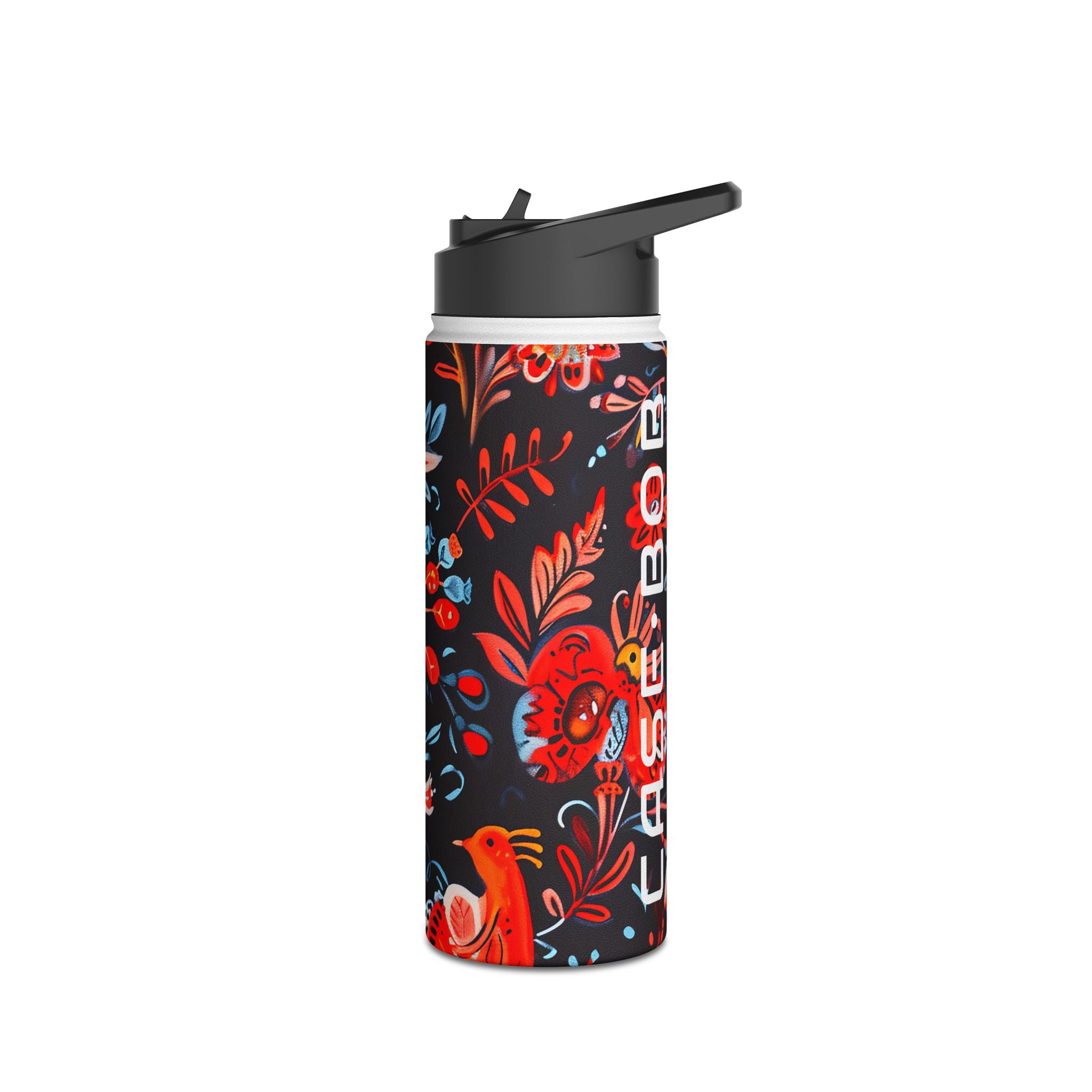 Folk Bird Flame - Stainless Steel Water Bottle