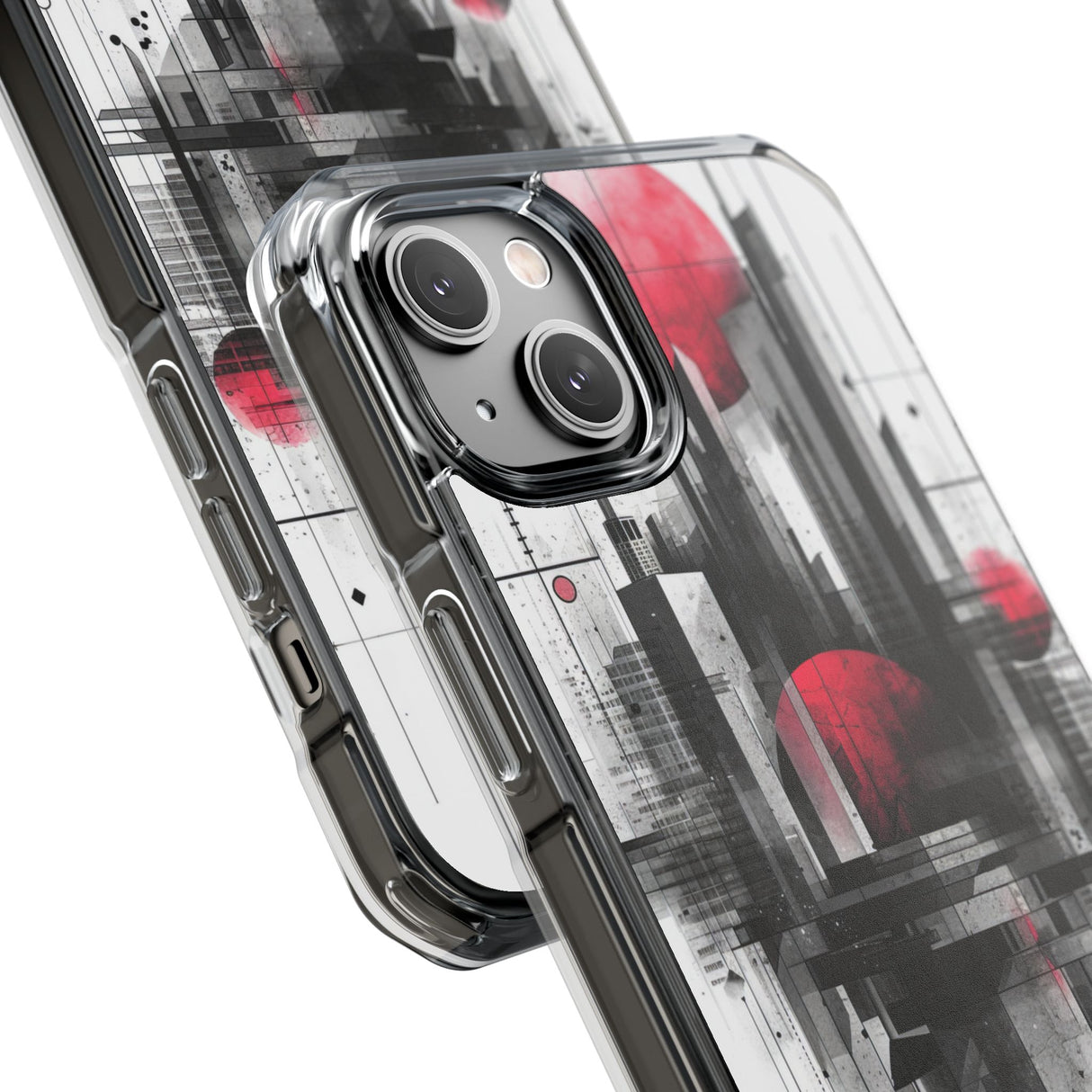 Cyber Gridscape - Phone Case for iPhone (Clear Impact - Magnetic)