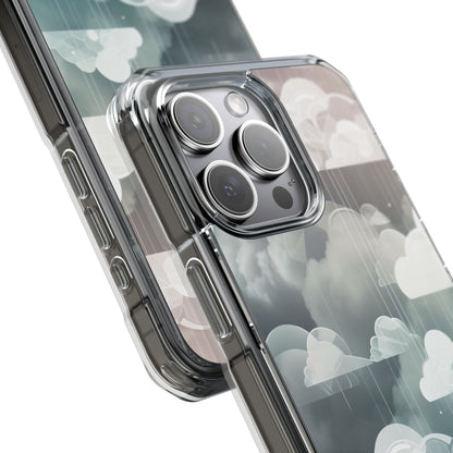 Silver Dream Clouds iPhone 15 - Impact Clear+