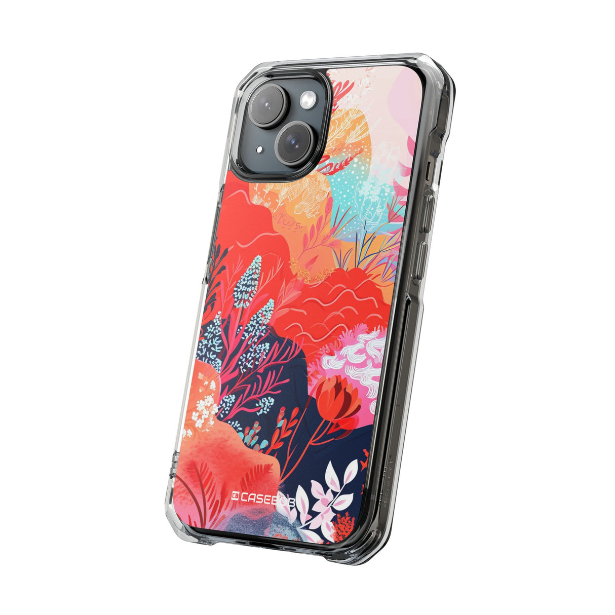 Living Coral Design | Handyhülle für iPhone (Clear Impact Case – magnetisch)